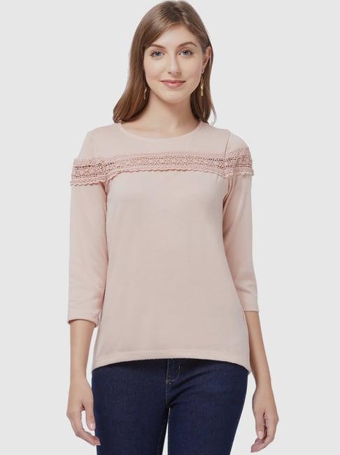 109 f blush pink regular fit top