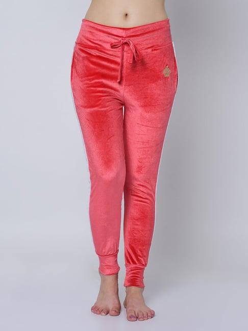 da intimo orange velvet lounge pants