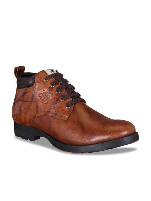 id men's tan derby boots