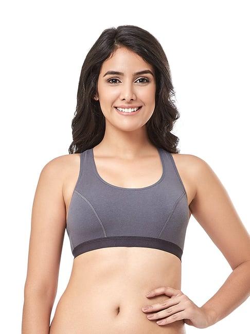 every de by amante steel grey non padded non wired full coverage bra