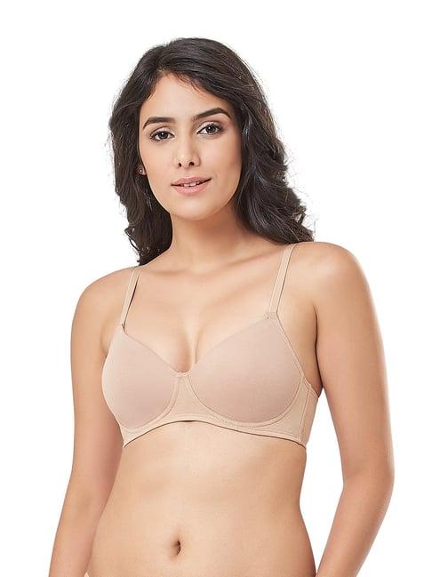 every de by amante sandalwood padded non wired full coverage bra