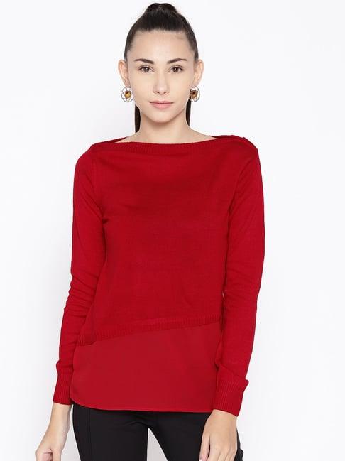 cayman red full sleeves sweater