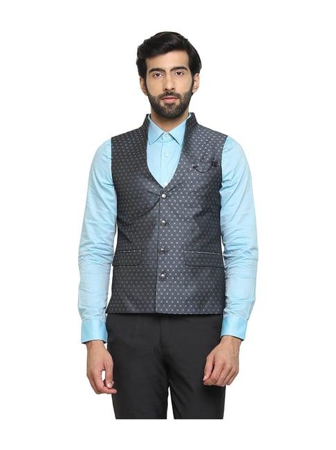 blackberrys grey slim fit waist coat