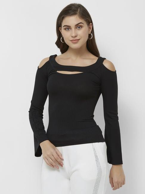 bebe black comfort fit top