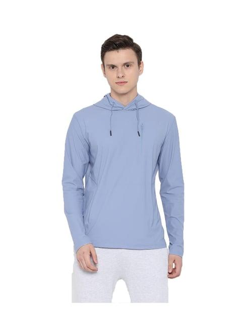 allen solly blue hooded sweatshirt