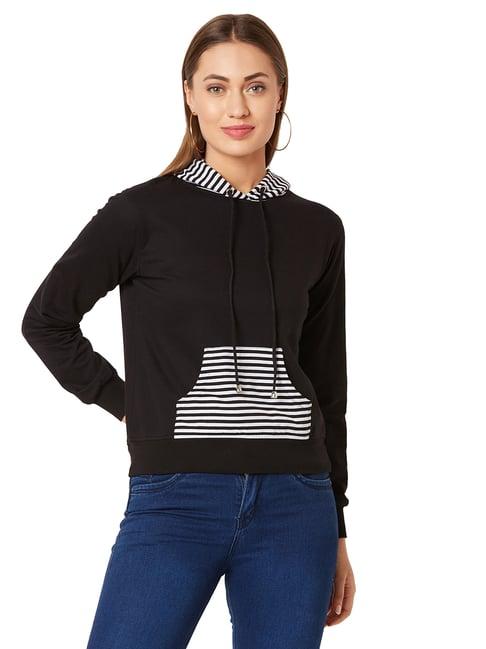 miss chase black striped sweatshirt