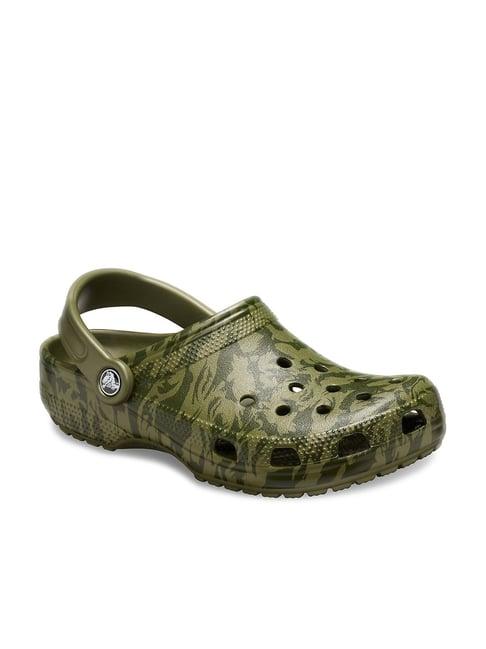 crocs unisex classic olive back strap clogs