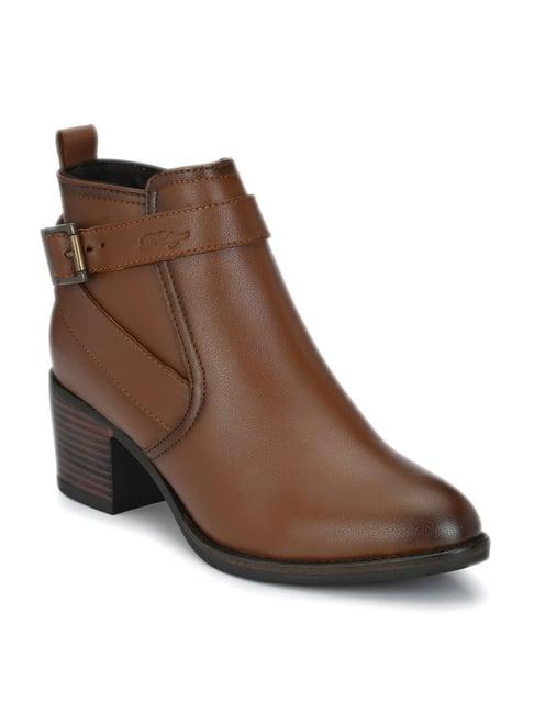 delize women's tan casual booties