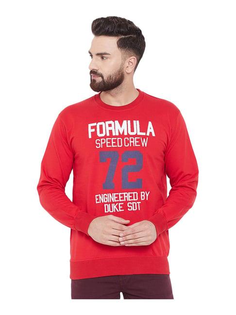 duke red round neck sweatshirt