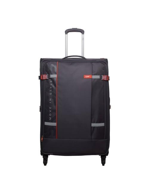 skybags snazzy steel grey 4 wheel large soft cabin trolley - 51 cm