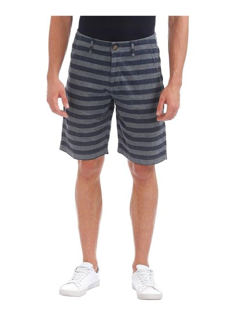 aeropostale navy striped casual shorts