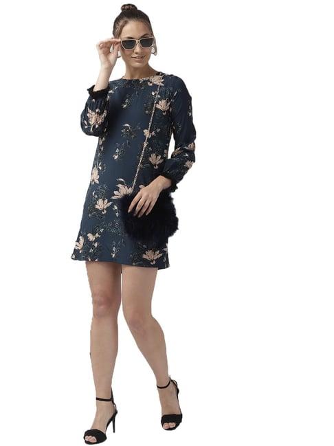 style quotient navy floral print dress