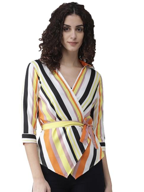 style quotient multicolor striped shirt