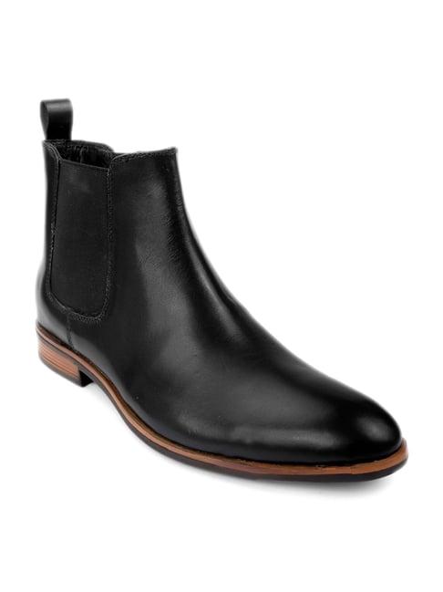 shences black chelsea boots