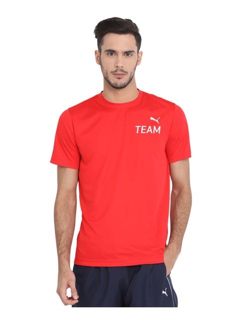 puma red regular fit t-shirt