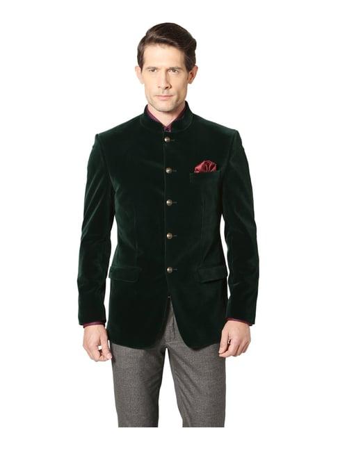 louis philippe green slim fit jacket