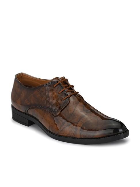 prolific tan derby shoes