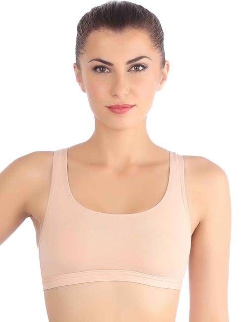 triumph beginner bra 66 crop top wireless non padded full coverage and medium support cotton bra