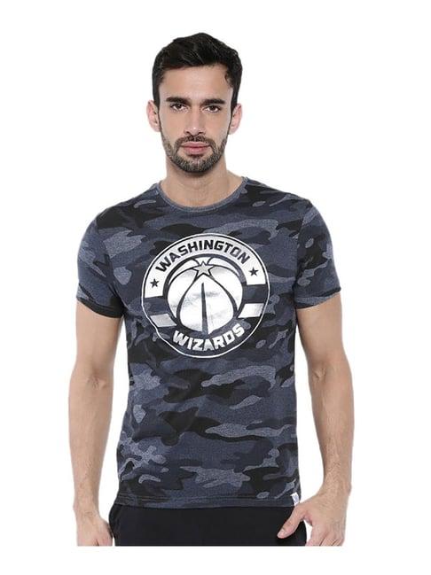 nba navy camo print t-shirt