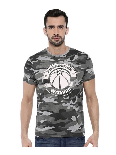 nba grey camo print t-shirt