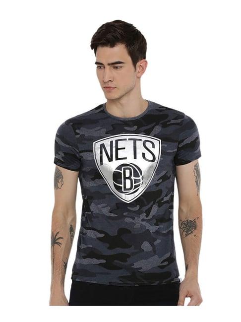 nba navy camo print t-shirt