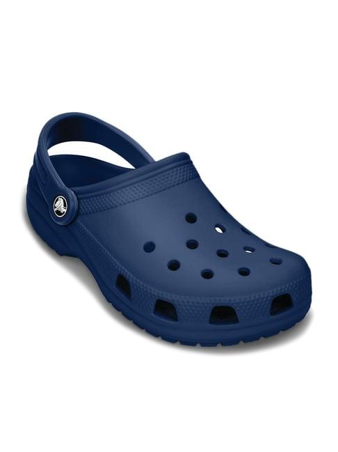 crocs unisex classic navy back strap clogs