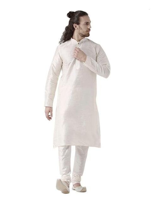 deyann white regular fit kurta set