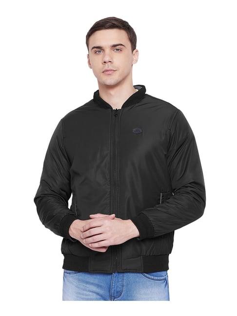 duke black regular fit jacket