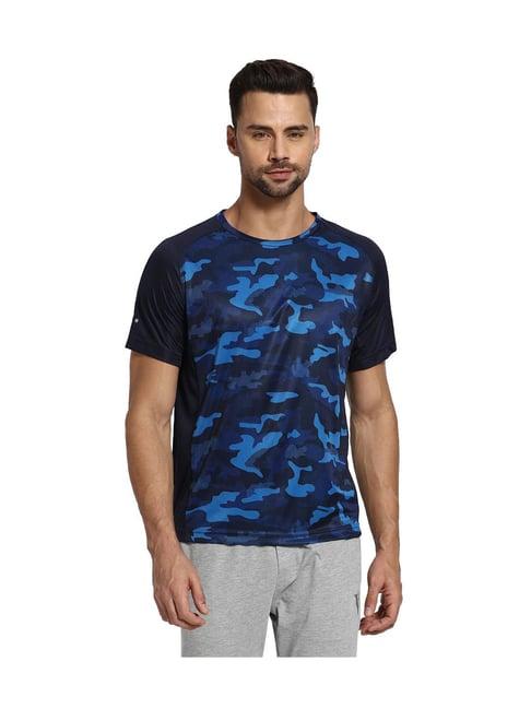 van heusen navy printed t-shirt