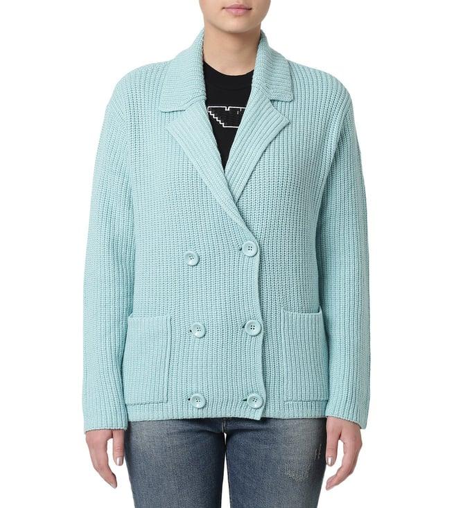 emporio armani spuma marina regular fit jacket