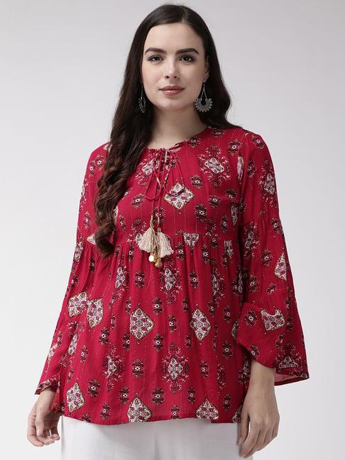 rangmayee red printed tunic