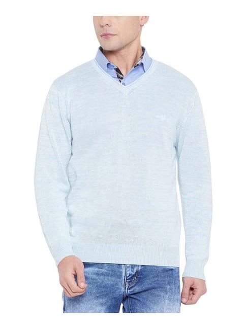 duke sky blue regular fit sweater