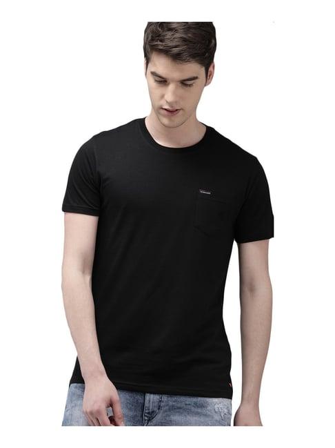 the bear house black cotton slim fit t-shirt