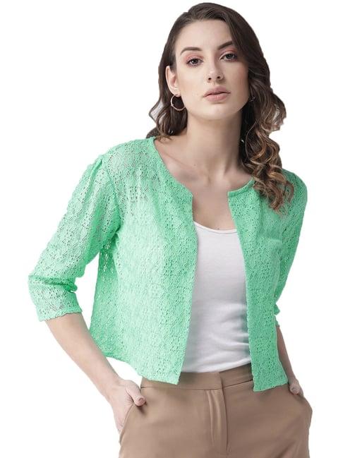 style quotient mint lace shrug