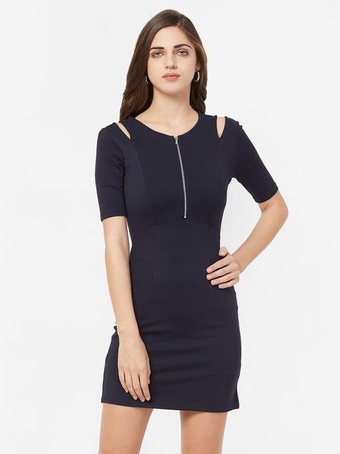 bebe navy above knee dress