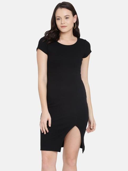 isu by radhika apte black above knee dress