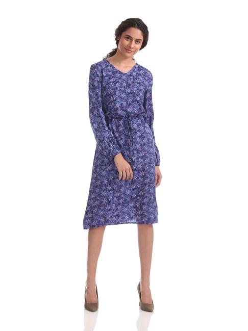 u.s. polo assn. blue printed dress