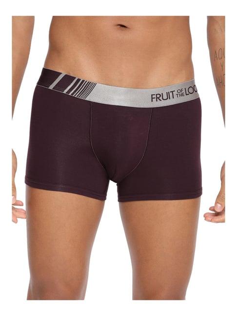 fruit of the loom maroon regular fit trunks