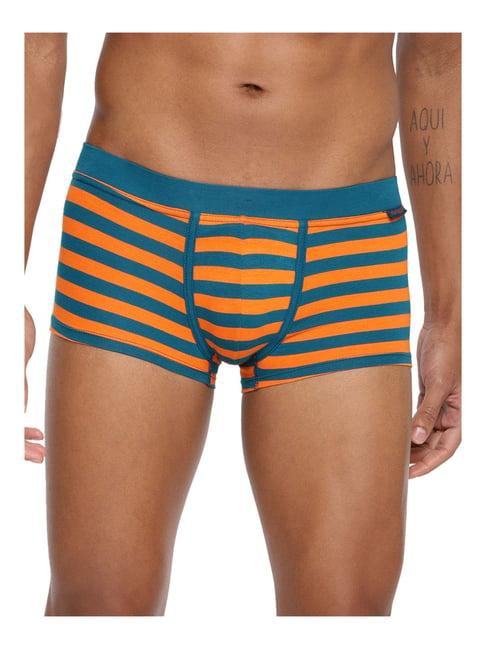 fruit of the loom blue & orange mid rise trunks