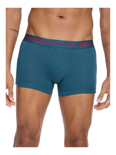 fruit of the loom blue mid rise trunks