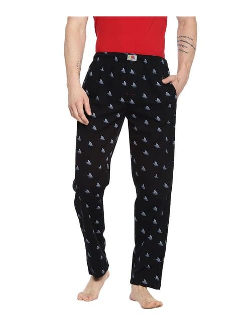 fruit of the loom black mid rise pyjama pants