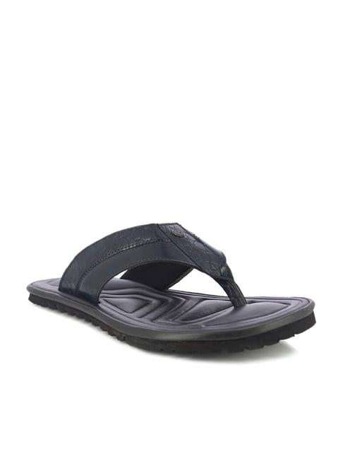 alberto torresi men's navy thong sandals