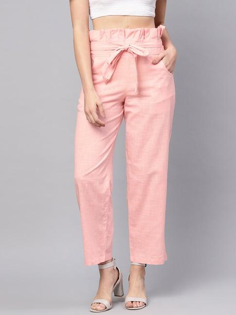 idalia blush pink cotton pants