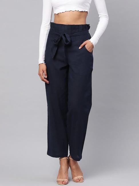 idalia navy cotton pants