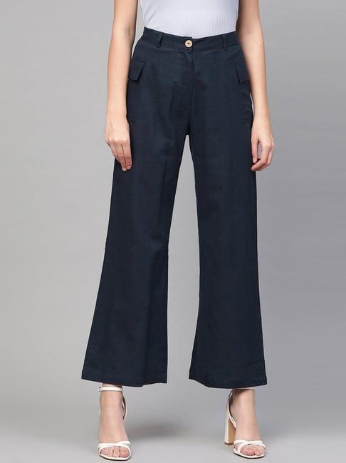 idalia navy cotton pants