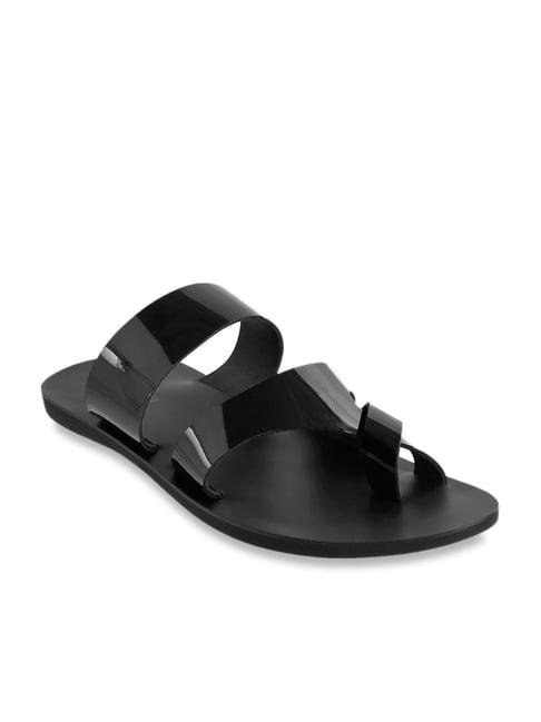 mochi men's black cross strap sandals