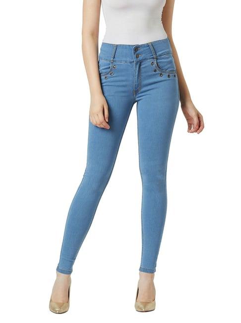 miss chase blue high rise denim pants