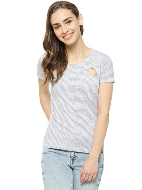 campus sutra grey textured top