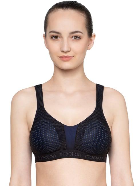 triumph black non wired padded sports bra