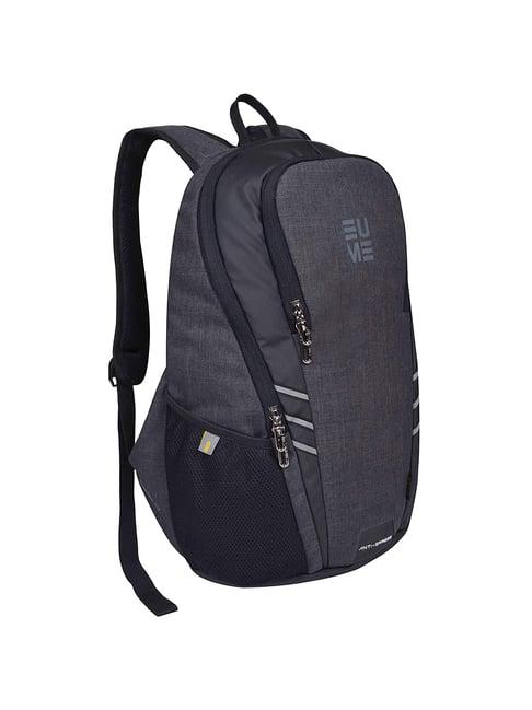 eume 22 ltrs grey & black medium laptop backpack